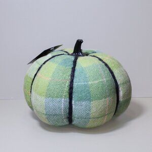 5.75" Brushed Plaid Knit Pumpkin Green Halloween Thanksgiving Fall Farmhouse